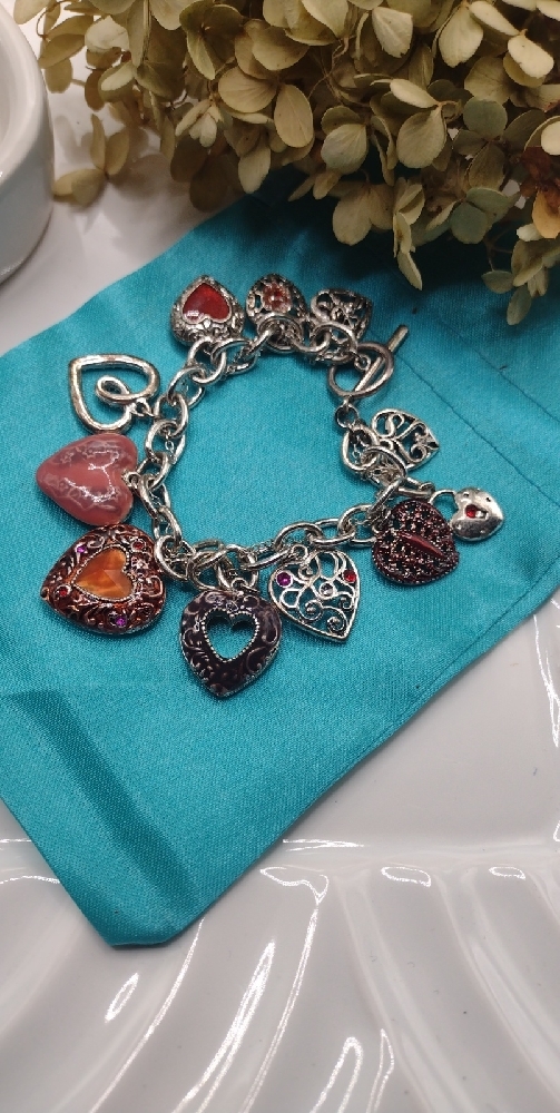 Silver Heart Charm Bracelet